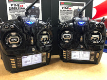 Load image into Gallery viewer, JR T14x4 Full 14 Channel DMSS XBUS Transmitter in Black Pearl With CNC Machined Alloy Gimbals