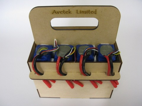 Battery Carry Box for up to 8 Lipo Batteries
