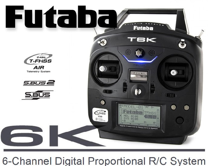 FUTABA 8CH 6K 2.4GHz T-FHSS Version 3 MODE 2. With R3006SB Receiver