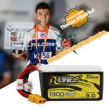 Load image into Gallery viewer, Tattu R-Line Version 3.0 1300mAh 22.2V 120C 6S1P Lipo Battery Pack with XT60 Plug