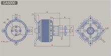 Load image into Gallery viewer, Dual Sky GA6000.8 180kv 6800w Brushless Outrunner Motor 4 Bolt Prop Hub 10-12s Lipo 1020g, 22x10 - 24x10 Prop 50-60cc 10-17kg Aircraft SRP $694.41
