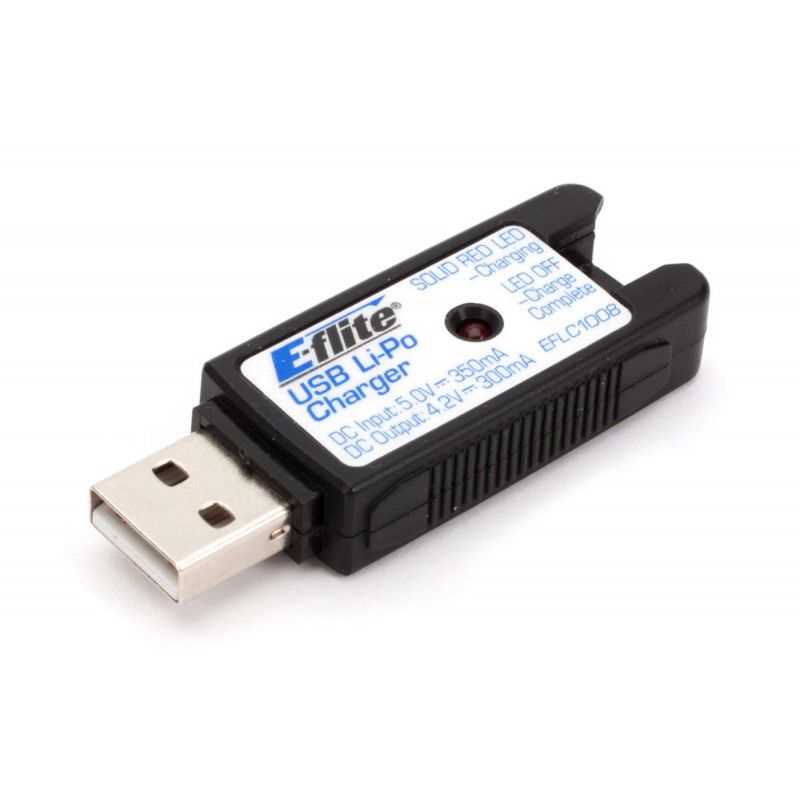 Eflite 1S USB Li-Po Charger, 300mA: Nano QX