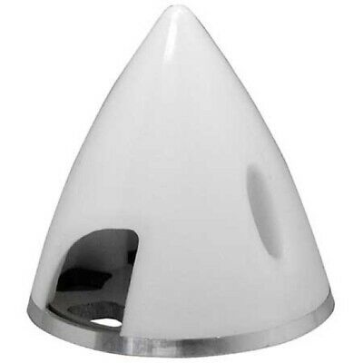 GREAT PLANES NYLON SPINNER CONE, ALLOY BACKPLATE WHITE 3