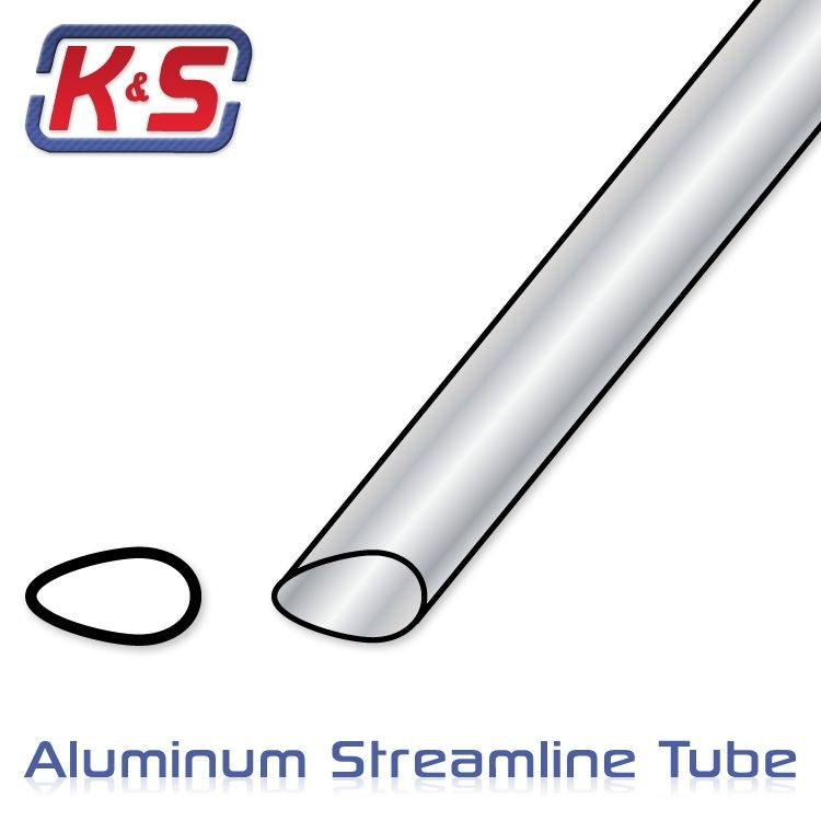K&S ALLOY STREAMLINE TUBE 36 X 5/8