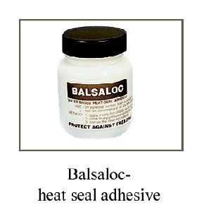 BALSALOC WATER BASED HEAT SEAL ADHESIVE DISCONTINUED. Use Deluxe Materials COVER GRIP