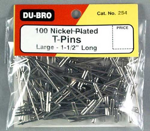 DU-BRO STAINLESS STEEL T PINS LARGE (100)