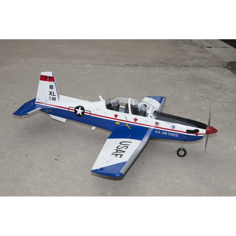 Texan T-6A II 1.6m improved w/battery hatch/flaps .75-91 2 Stroke, .91-1.00 4 Stroke USAF Blue/White by Seagull Models