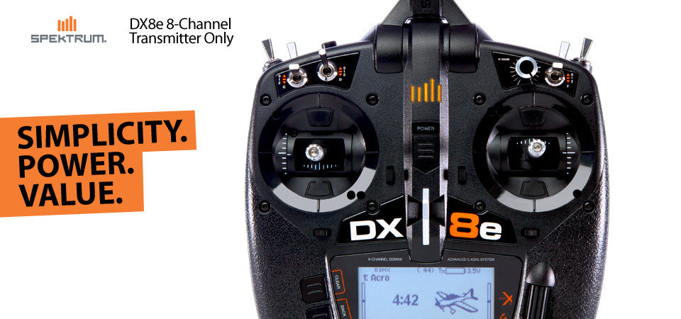 DX8e 8-Channel DSMX Transmitter Only by Spektrum