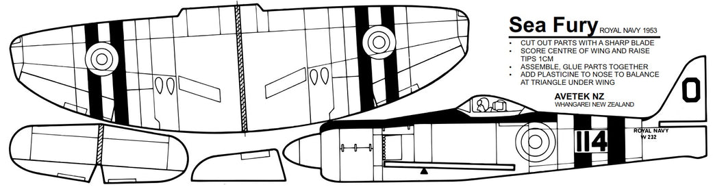 Sea Fury Panel Glider