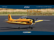 Load and play video in Gallery viewer, T-28 Trojan 1.1m BNF Basic (New Yellow Version) w/AS3X, SAFE select by Eflite
